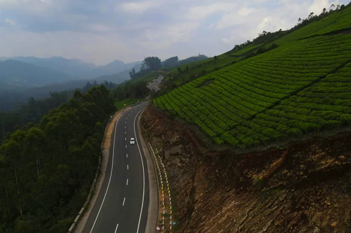Munnar view with car