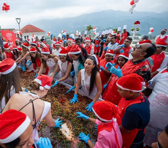 Cake mixing at vibe munnar
